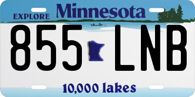 MN license plate 855LNB
