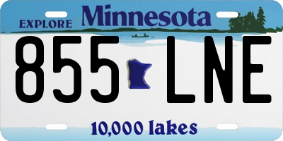 MN license plate 855LNE
