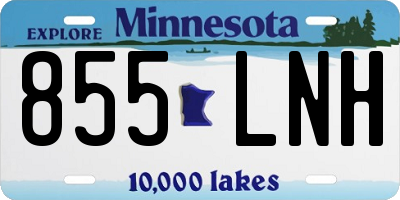 MN license plate 855LNH