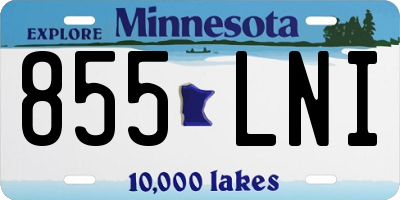 MN license plate 855LNI