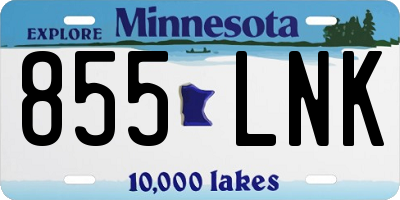 MN license plate 855LNK