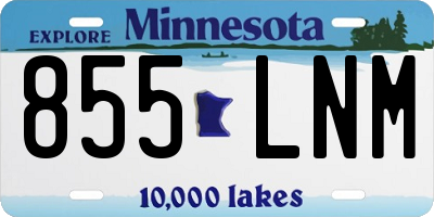 MN license plate 855LNM