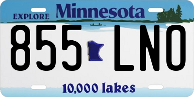 MN license plate 855LNO
