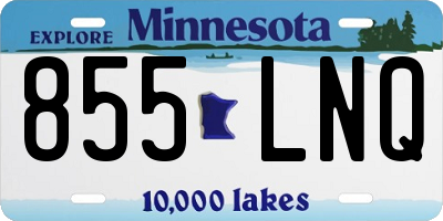 MN license plate 855LNQ