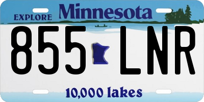 MN license plate 855LNR