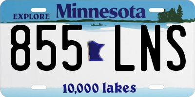 MN license plate 855LNS