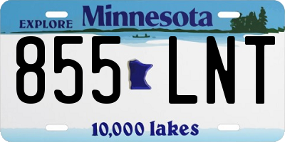 MN license plate 855LNT