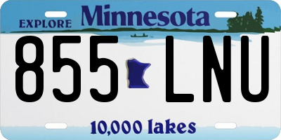 MN license plate 855LNU