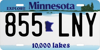 MN license plate 855LNY