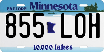 MN license plate 855LOH