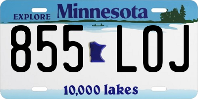 MN license plate 855LOJ