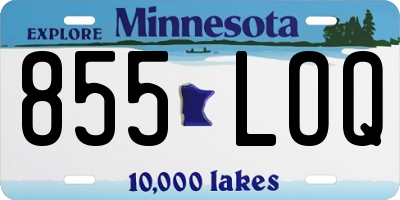 MN license plate 855LOQ