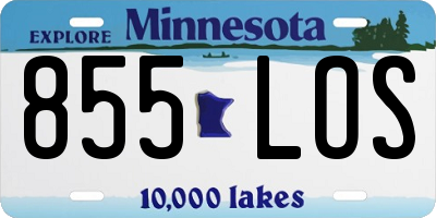 MN license plate 855LOS