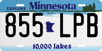 MN license plate 855LPB