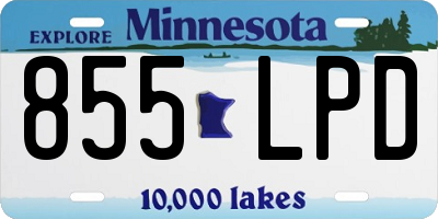MN license plate 855LPD