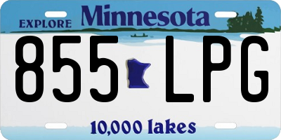 MN license plate 855LPG