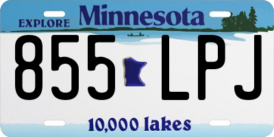 MN license plate 855LPJ