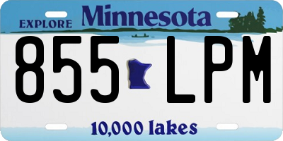 MN license plate 855LPM