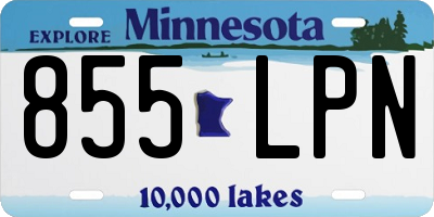 MN license plate 855LPN