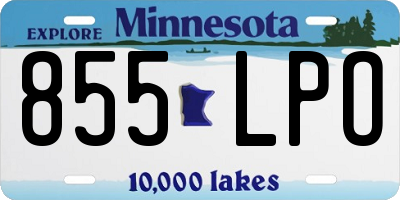 MN license plate 855LPO