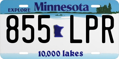 MN license plate 855LPR
