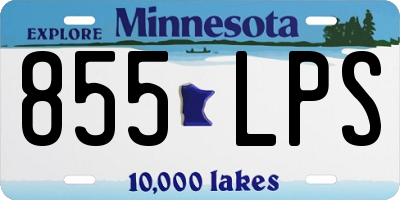 MN license plate 855LPS