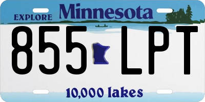 MN license plate 855LPT