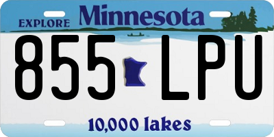 MN license plate 855LPU