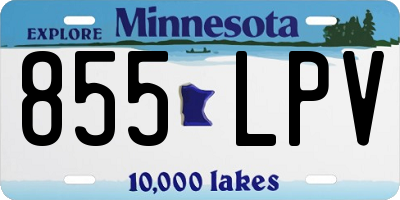 MN license plate 855LPV