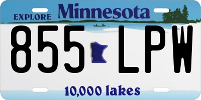 MN license plate 855LPW