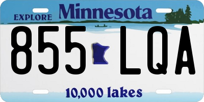 MN license plate 855LQA