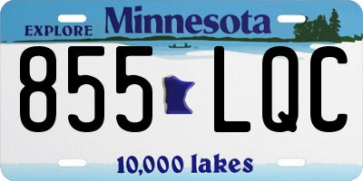 MN license plate 855LQC