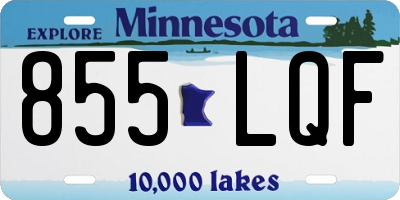 MN license plate 855LQF