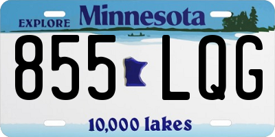 MN license plate 855LQG