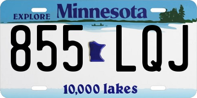 MN license plate 855LQJ