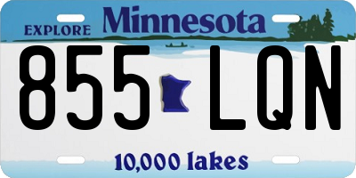 MN license plate 855LQN