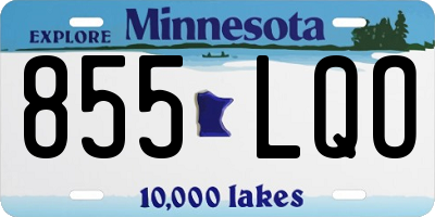 MN license plate 855LQO