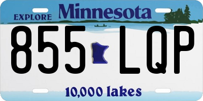 MN license plate 855LQP