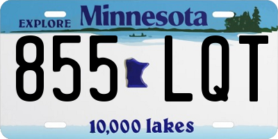 MN license plate 855LQT