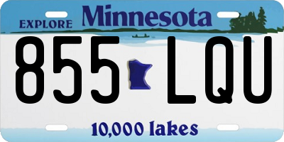 MN license plate 855LQU