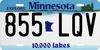 MN license plate 855LQV