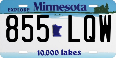 MN license plate 855LQW