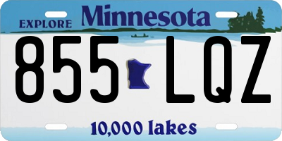 MN license plate 855LQZ