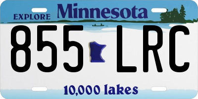 MN license plate 855LRC