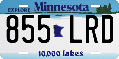 MN license plate 855LRD