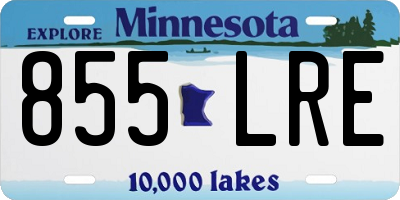 MN license plate 855LRE