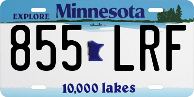 MN license plate 855LRF