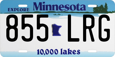 MN license plate 855LRG