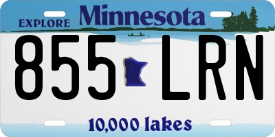 MN license plate 855LRN