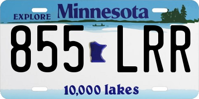 MN license plate 855LRR